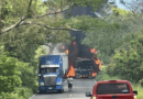 Se incendian camiones tras choque en carretera Cardel – Palma Sola