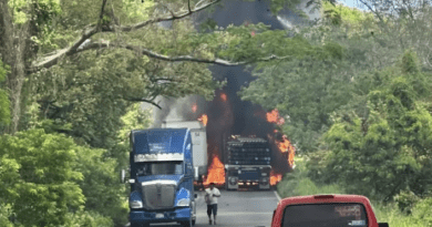 Se incendian camiones tras choque en carretera Cardel – Palma Sola