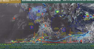 Lluvias de fuertes a muy fuertes en Guerrero, Oaxaca y Chiapas