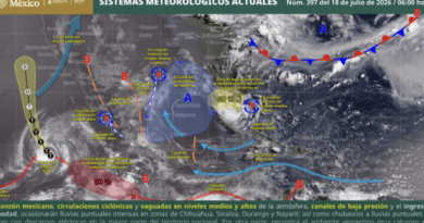 Lluvias puntuales fuertes en Oaxaca y Guerrero