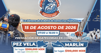 En Oaxaca; 14º Torneo de Pez Vela