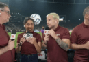 Así el balonazo a conductora de ESPN en transmisión de la Copa Libertadores (+Video)