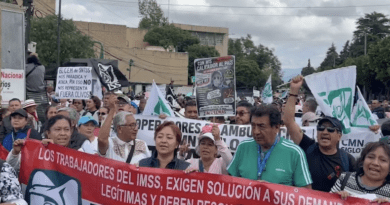 Vuelven a las calles de la CDMX trabajadores del IMSS, tras rechazo a propuesta salarial